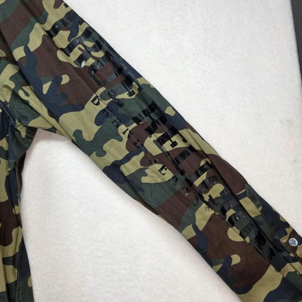True Religion TRBJ LS Western Camo Shirt Mens M Snap Button Style 700700‎ NWT